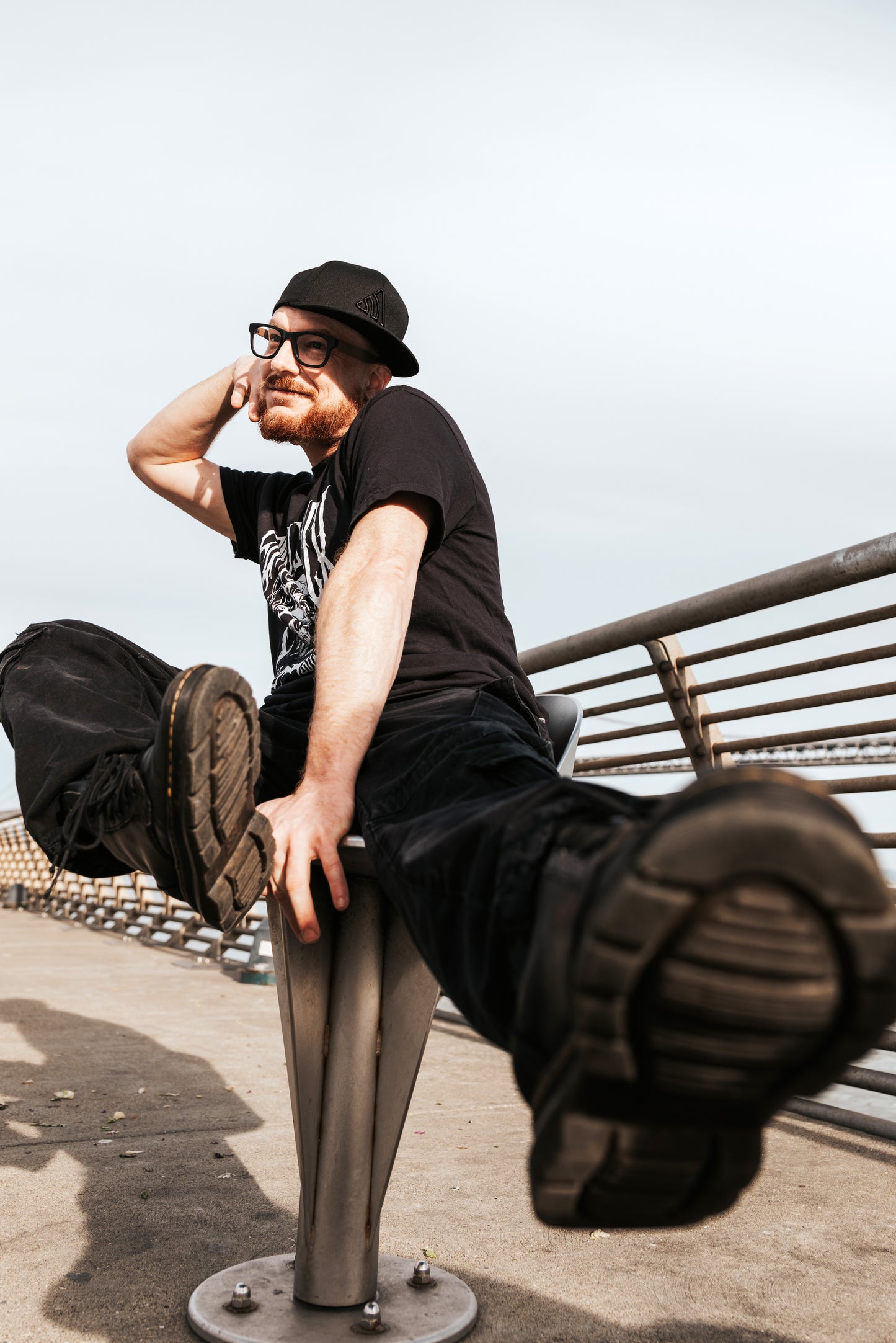 Sentry Snapback Cap (Black/Black)